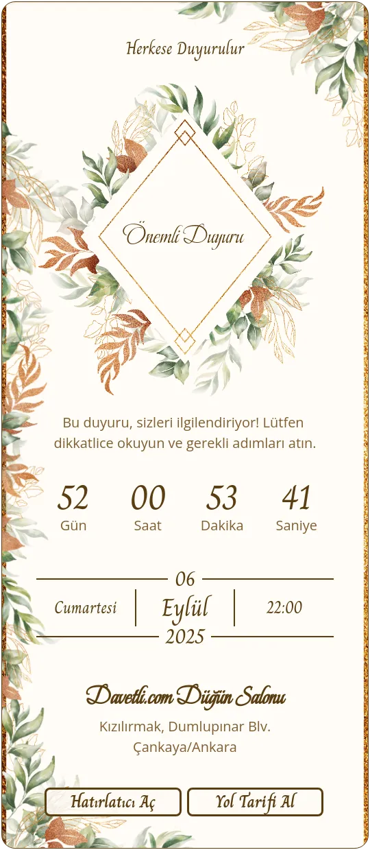 hhfu Davetiye Tasarımı