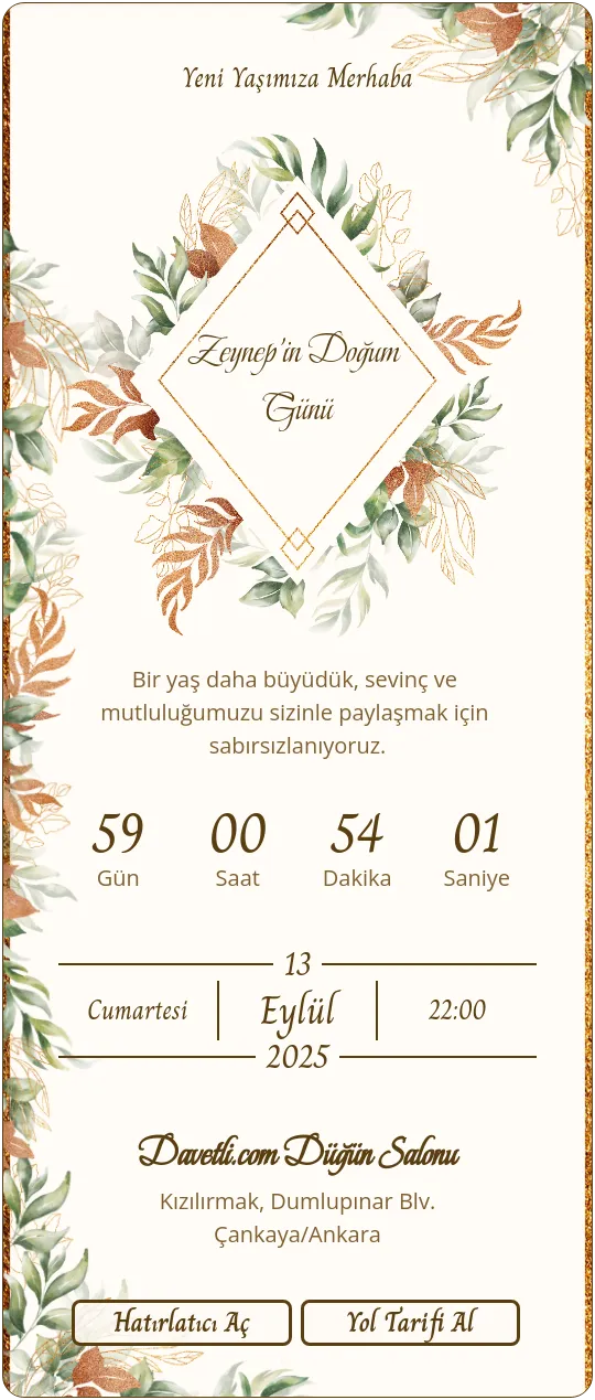 hhfu Davetiye Tasarımı