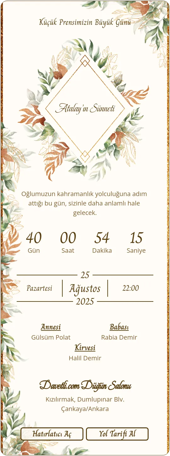 hhfu Davetiye Tasarımı