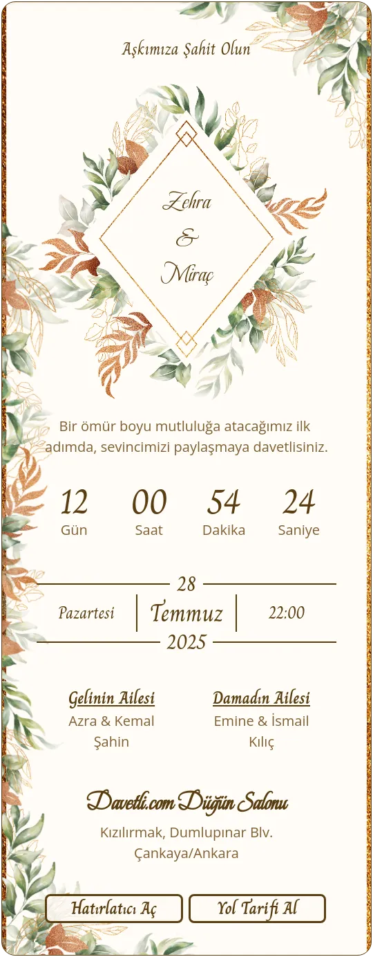 hhfu Davetiye Tasarımı