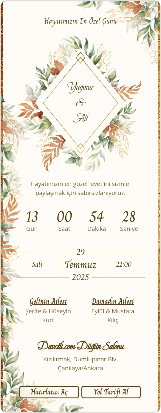 hhfu Davetiye Tasarımı