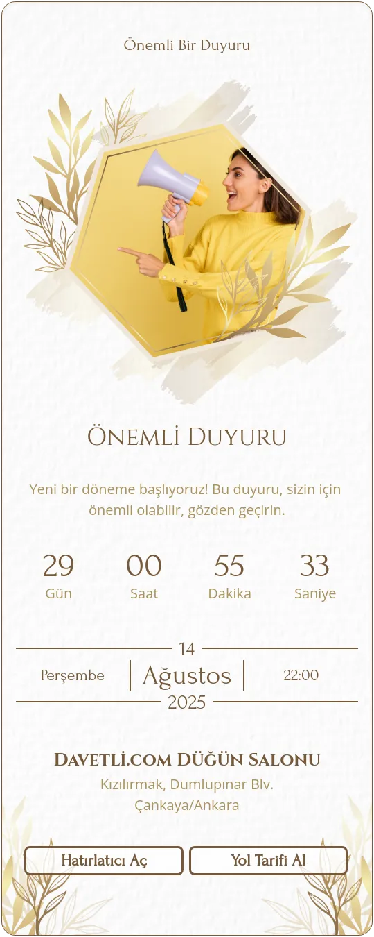 arum Davetiye Tasarımı