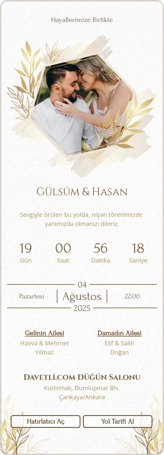 arum Davetiye Tasarımı
