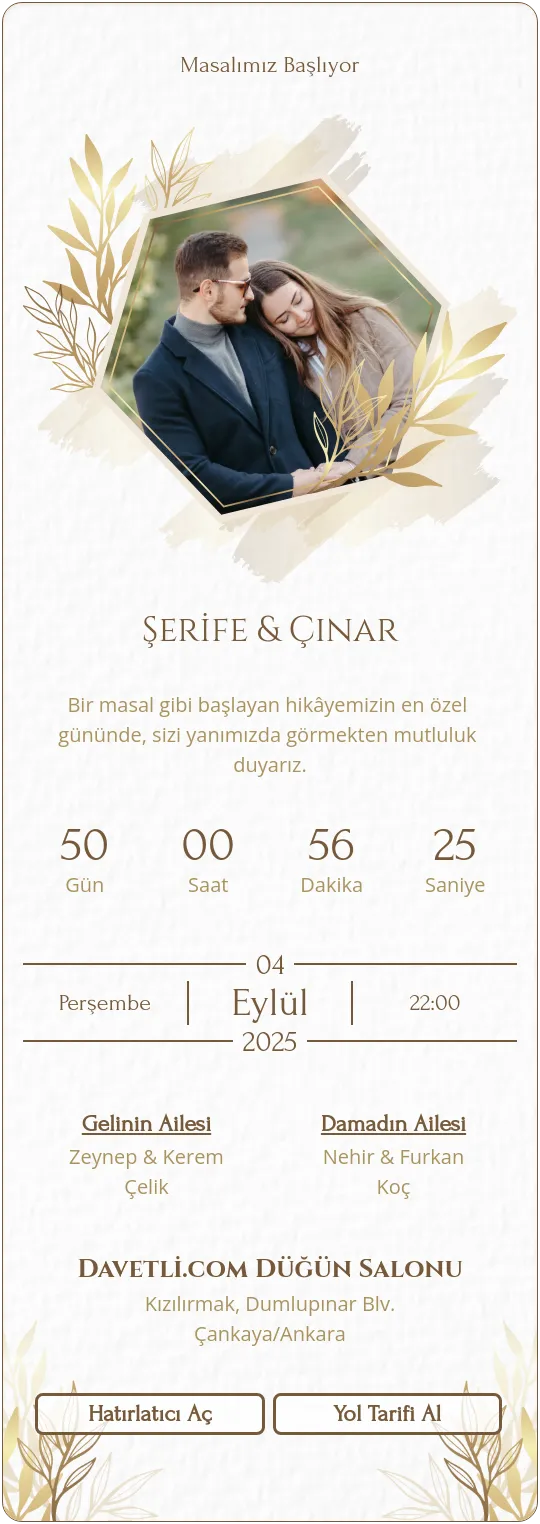 arum Davetiye Tasarımı