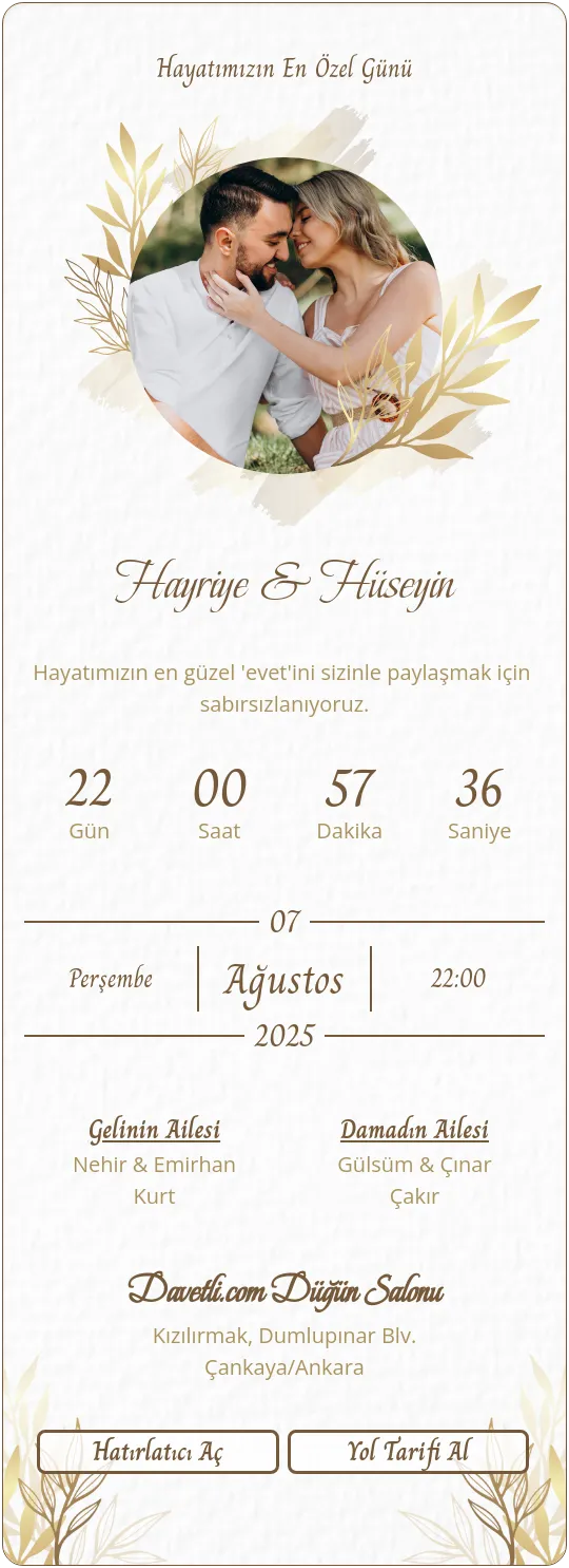 vonp Davetiye Tasarımı