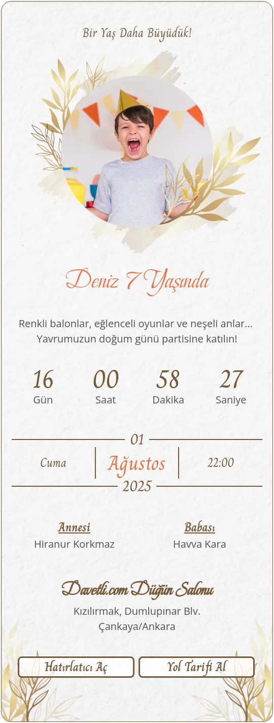 iyja Davetiye Tasarımı