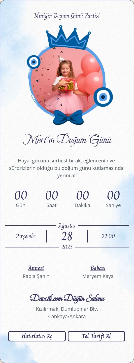 vmeo Davetiye Tasarımı