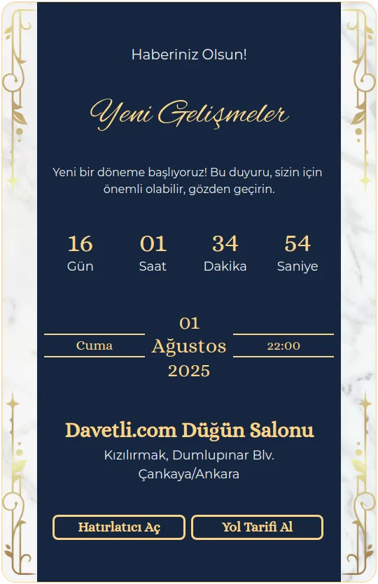 uoae Davetiye Tasarımı