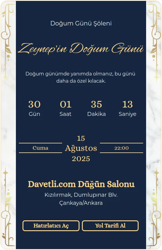 uoae Davetiye Tasarımı