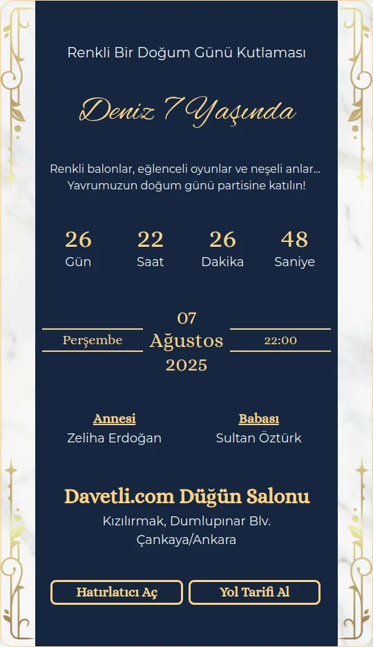 uoae Davetiye Tasarımı