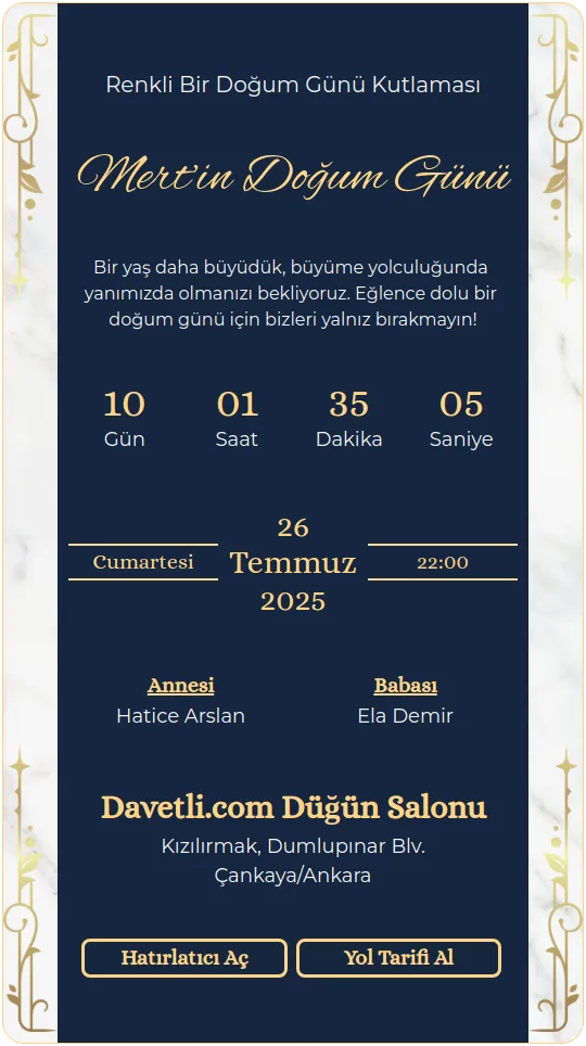 uoae Davetiye Tasarımı