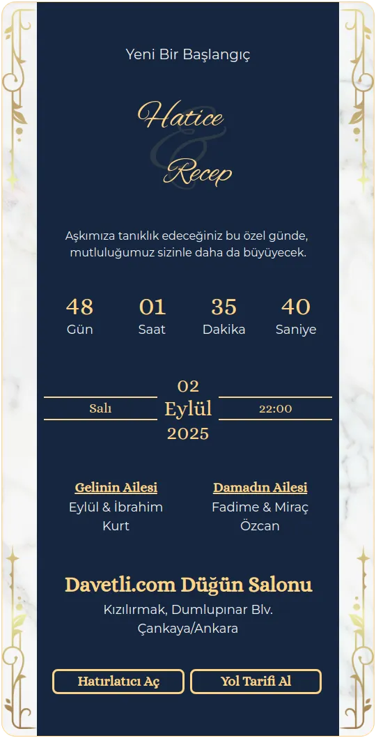 uoae Davetiye Tasarımı