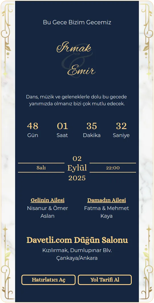 uoae Davetiye Tasarımı
