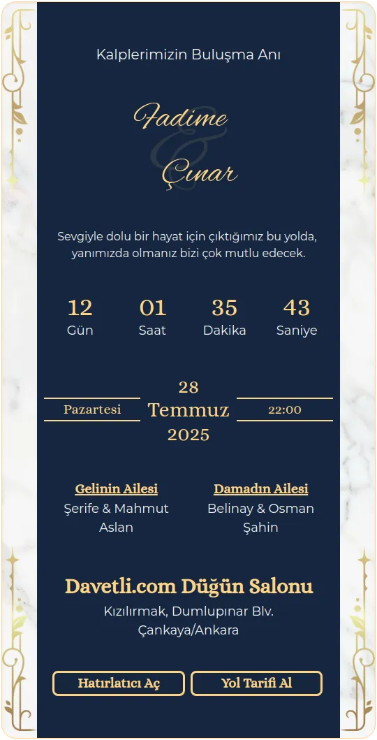 uoae Davetiye Tasarımı