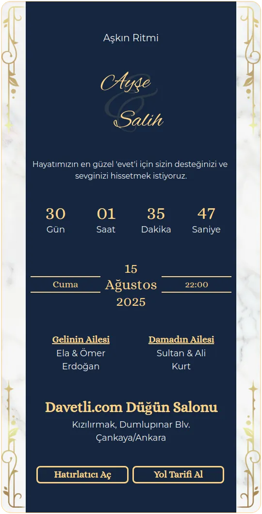 uoae Davetiye Tasarımı