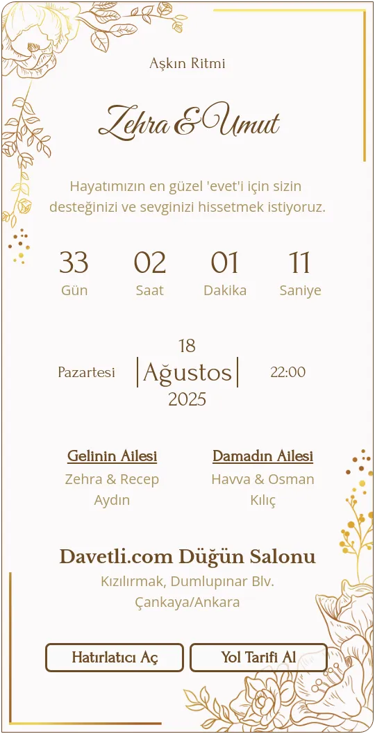 vckz Davetiye Tasarımı