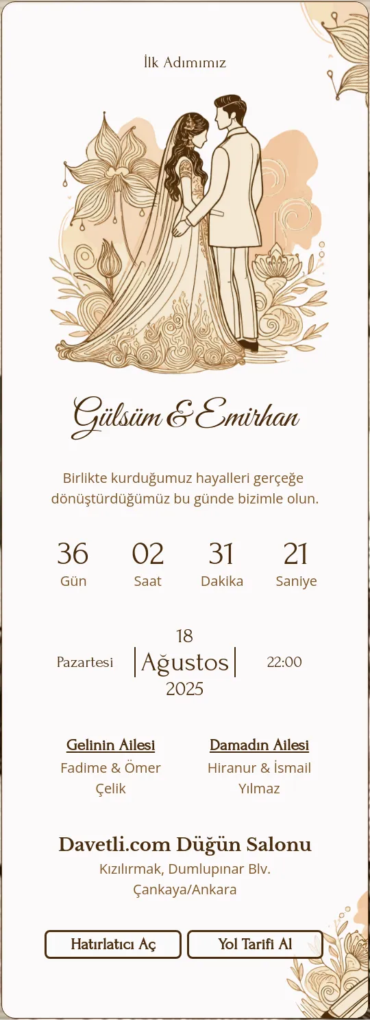 bnme Davetiye Tasarımı