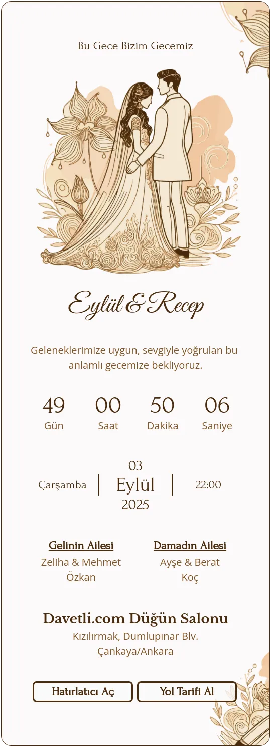 bnme Davetiye Tasarımı