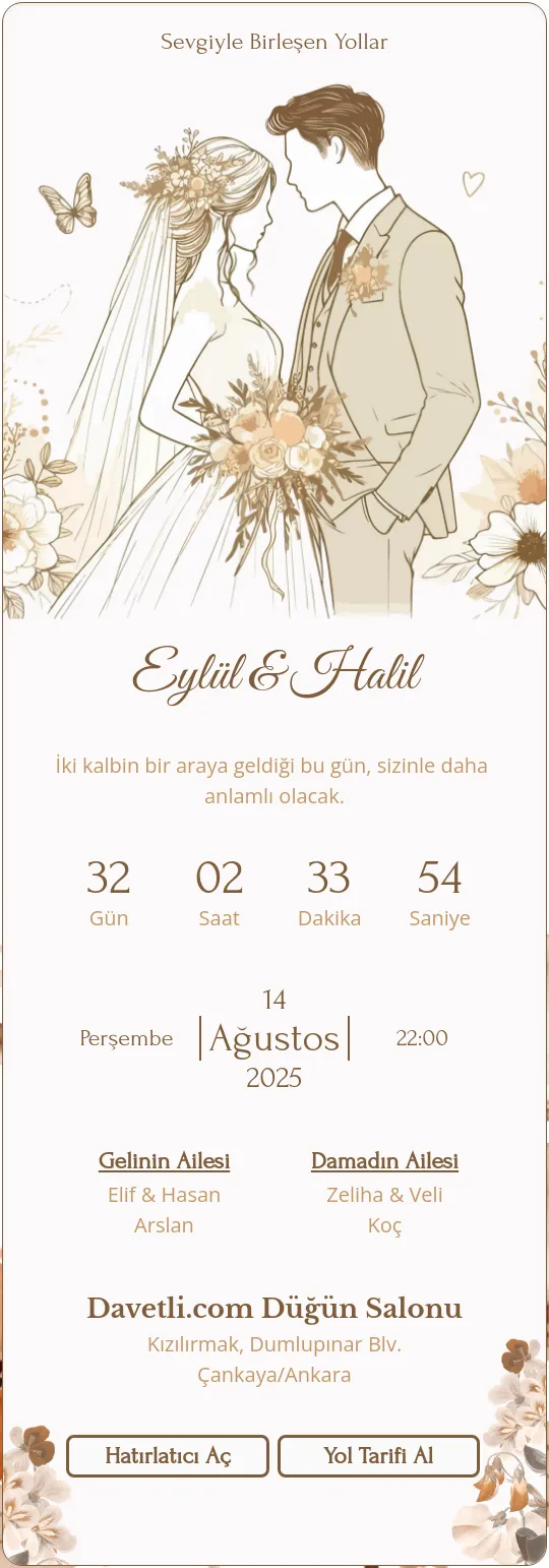 aora Davetiye Tasarımı