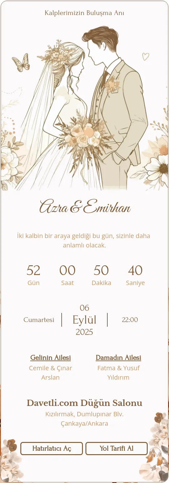 aora Davetiye Tasarımı