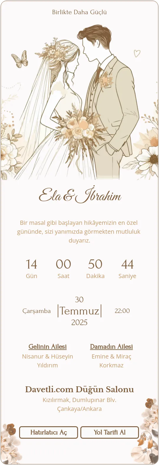 aora Davetiye Tasarımı