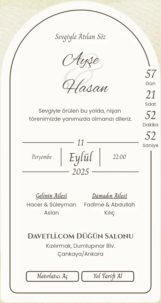 vied Davetiye Tasarımı