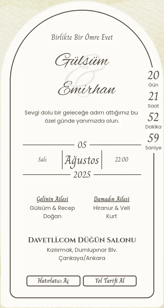 vied Davetiye Tasarımı