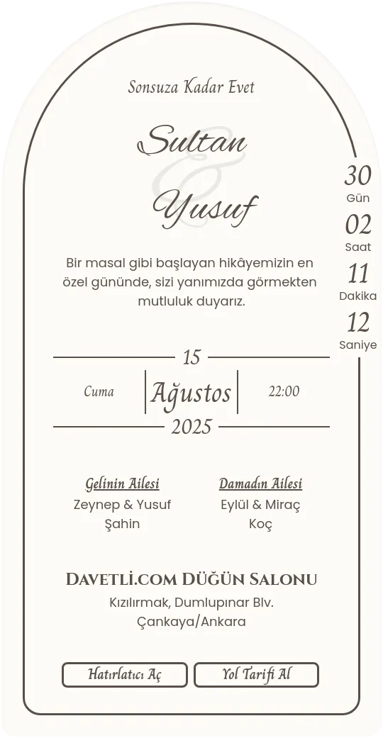 vied Davetiye Tasarımı