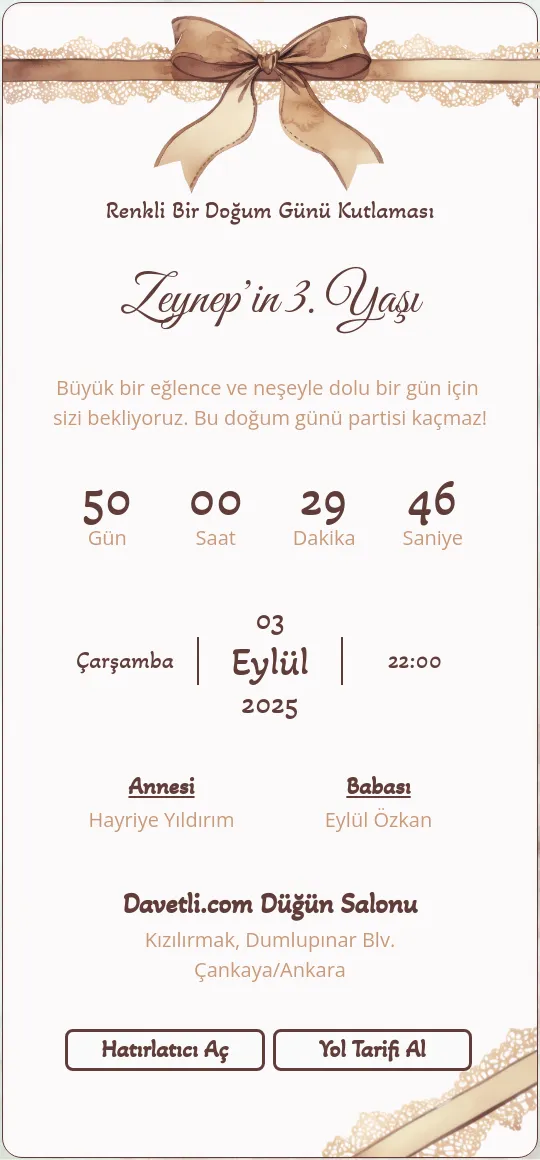 nizc Davetiye Tasarımı