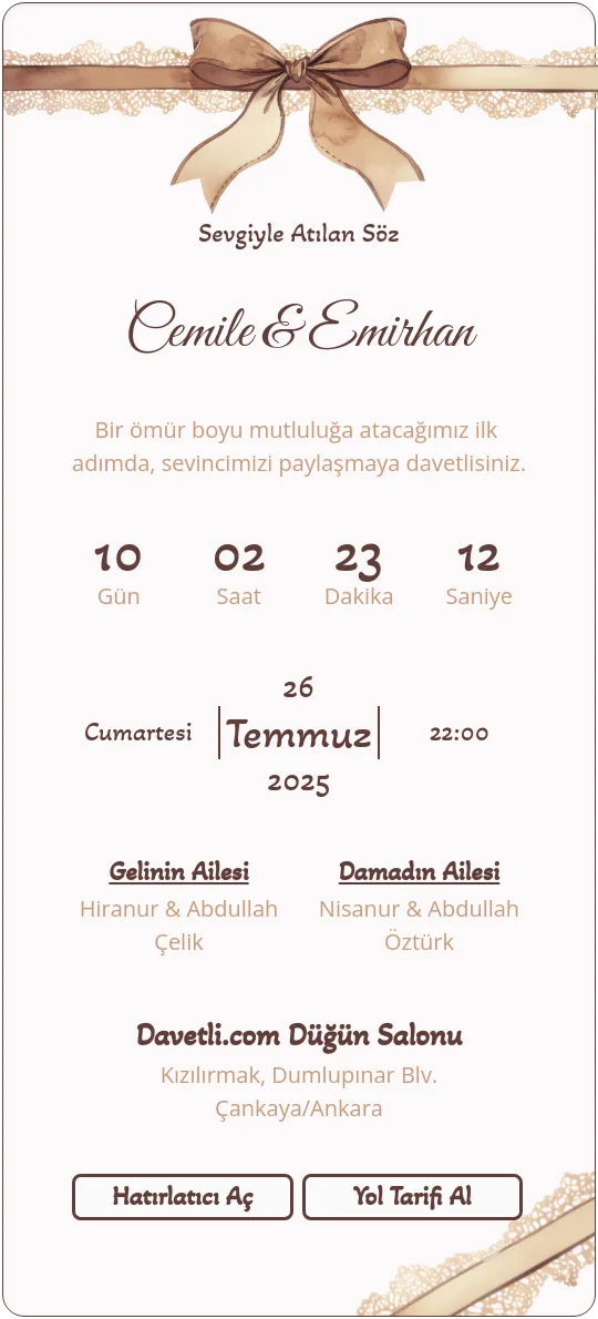 nizc Davetiye Tasarımı