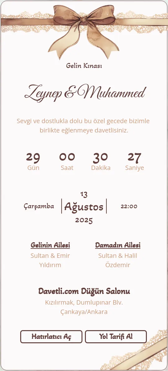 nizc Davetiye Tasarımı