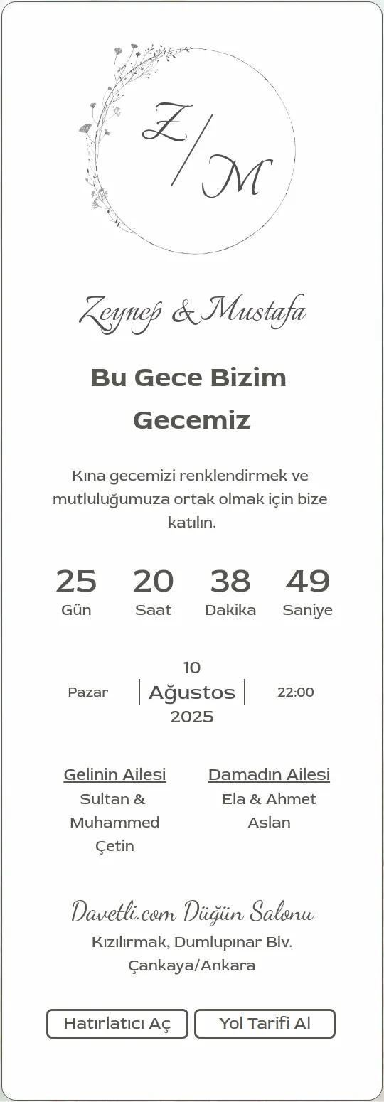lbtr Davetiye Tasarımı