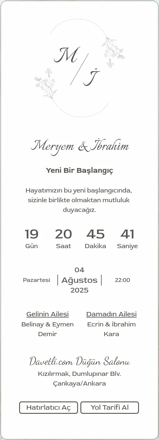 pbmh Davetiye Tasarımı