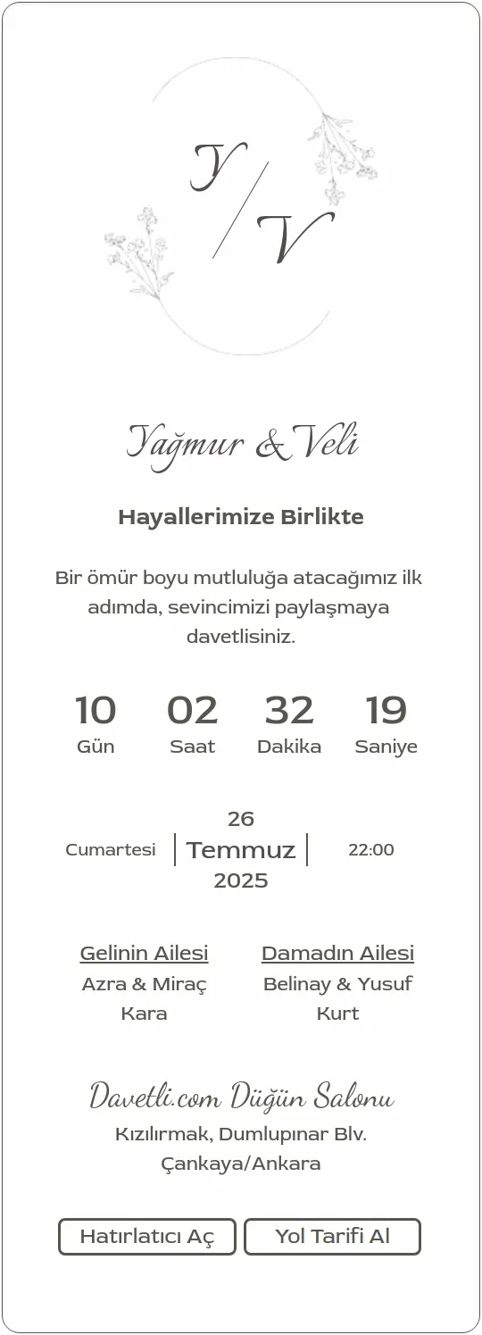 pbmh Davetiye Tasarımı