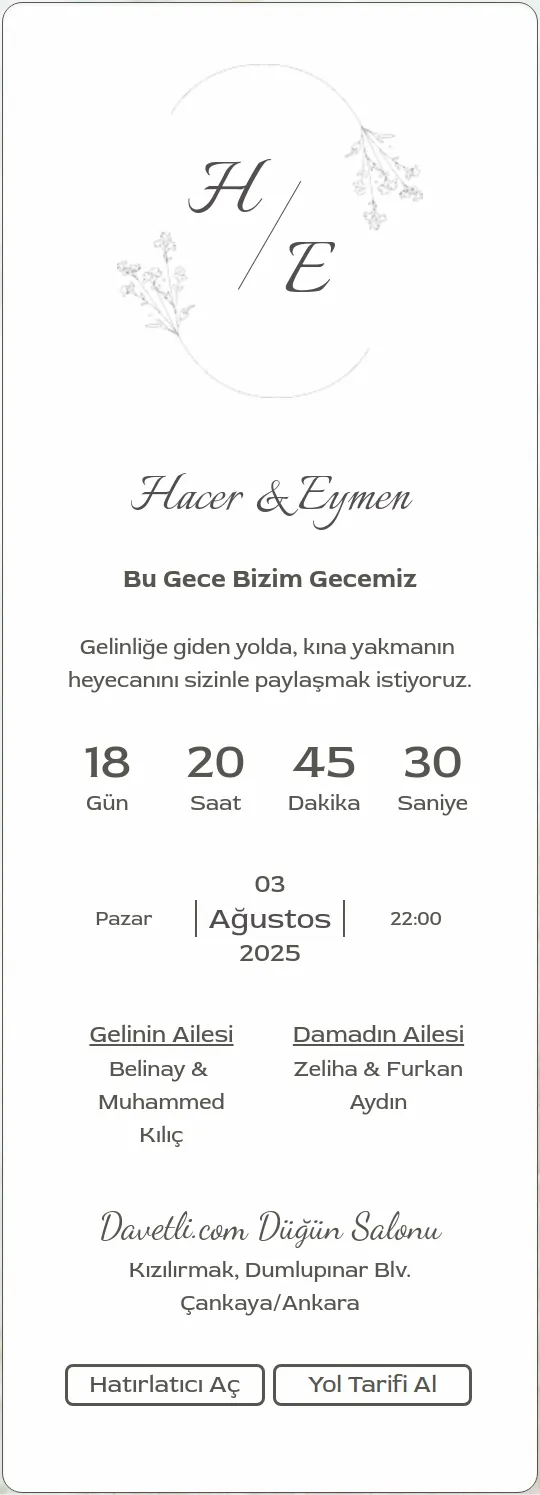 pbmh Davetiye Tasarımı