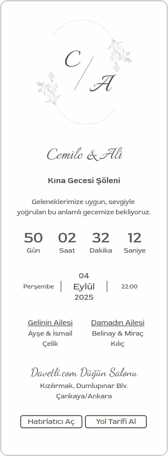 pbmh Davetiye Tasarımı