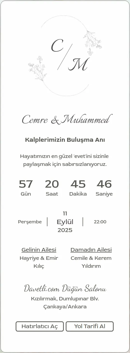 pbmh Davetiye Tasarımı