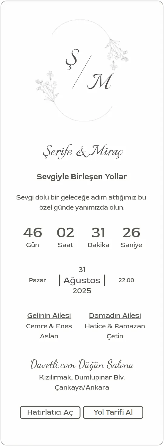 pbmh Davetiye Tasarımı