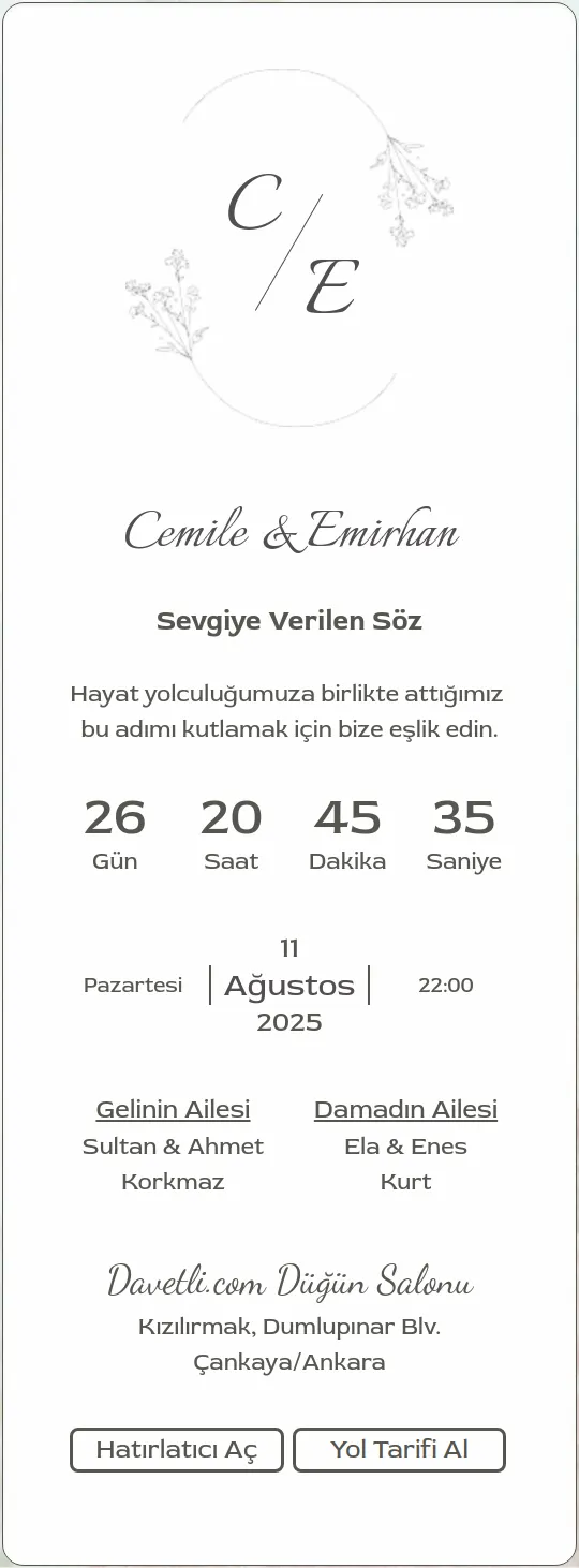 pbmh Davetiye Tasarımı