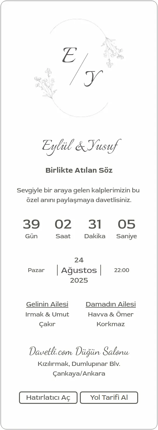 pbmh Davetiye Tasarımı