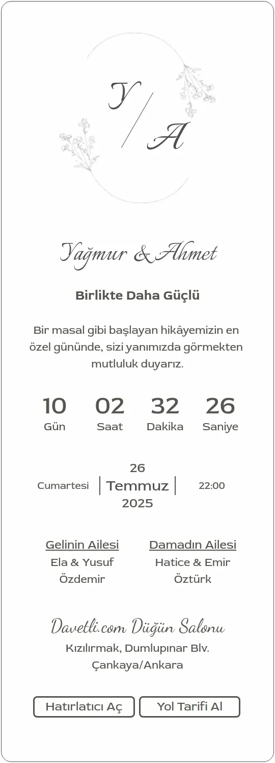 pbmh Davetiye Tasarımı