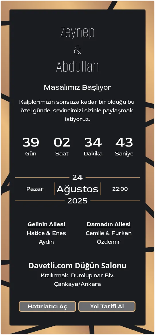 dhcd Davetiye Tasarımı