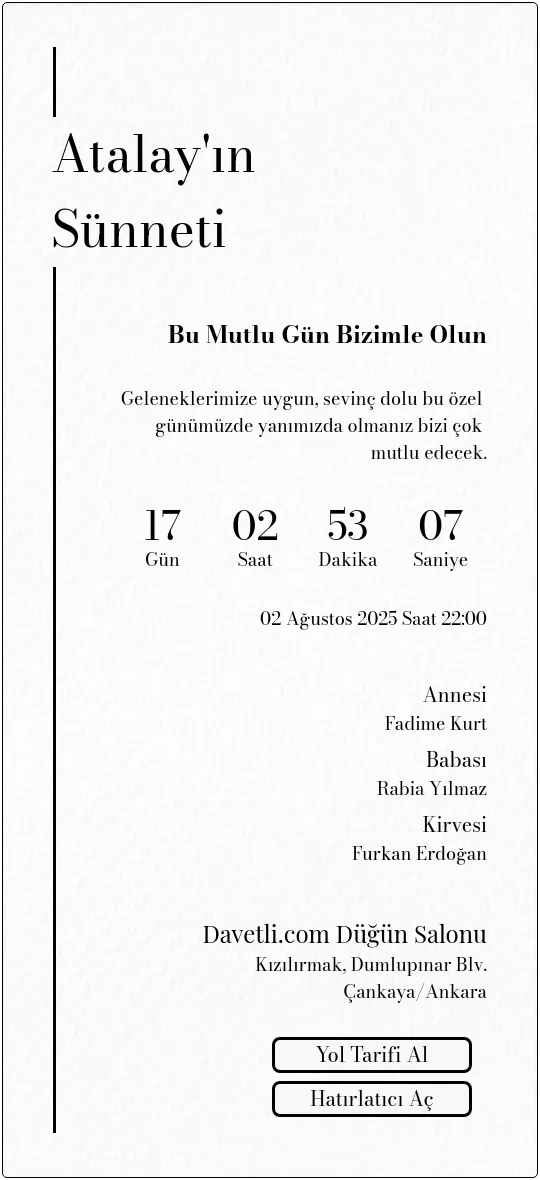 obcr Davetiye Tasarımı