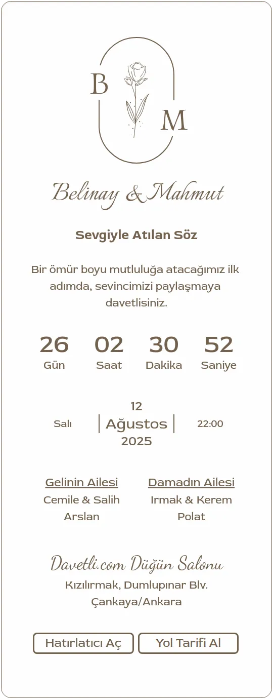 kuby Davetiye Tasarımı