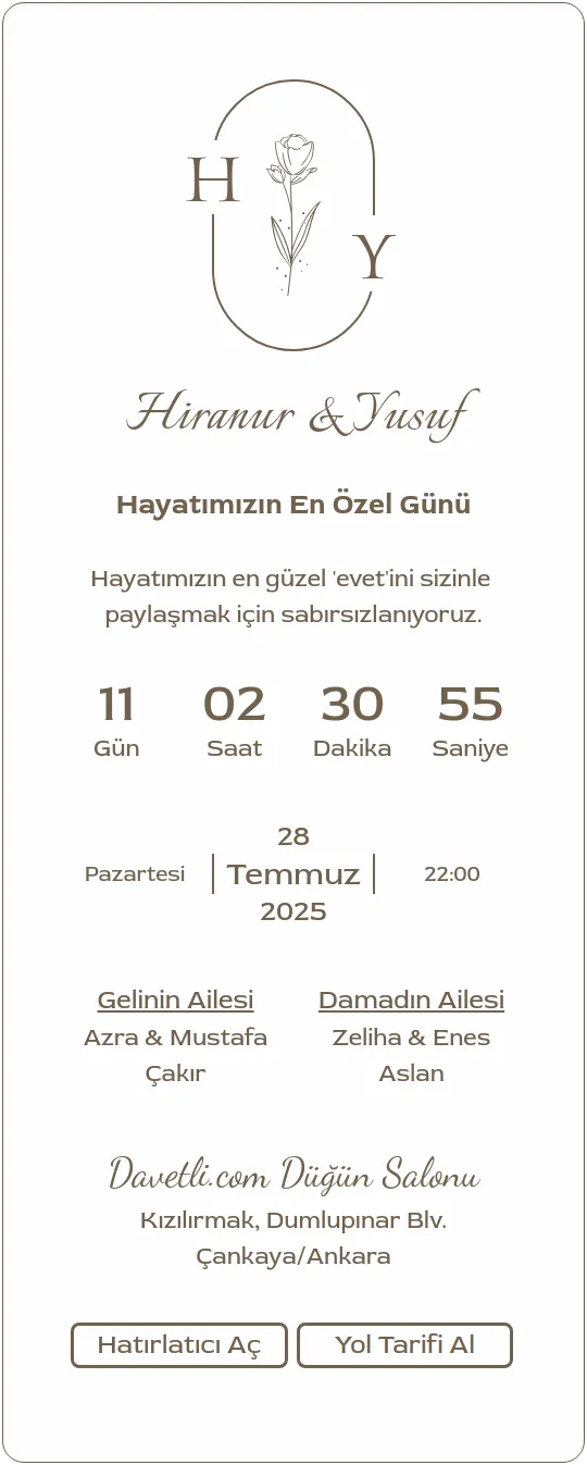 kuby Davetiye Tasarımı