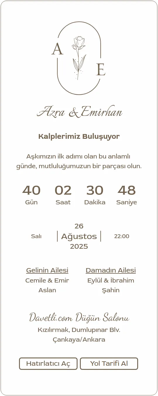 kuby Davetiye Tasarımı
