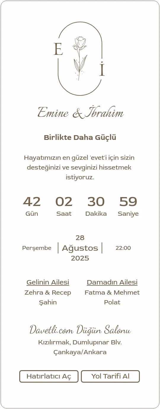 kuby Davetiye Tasarımı