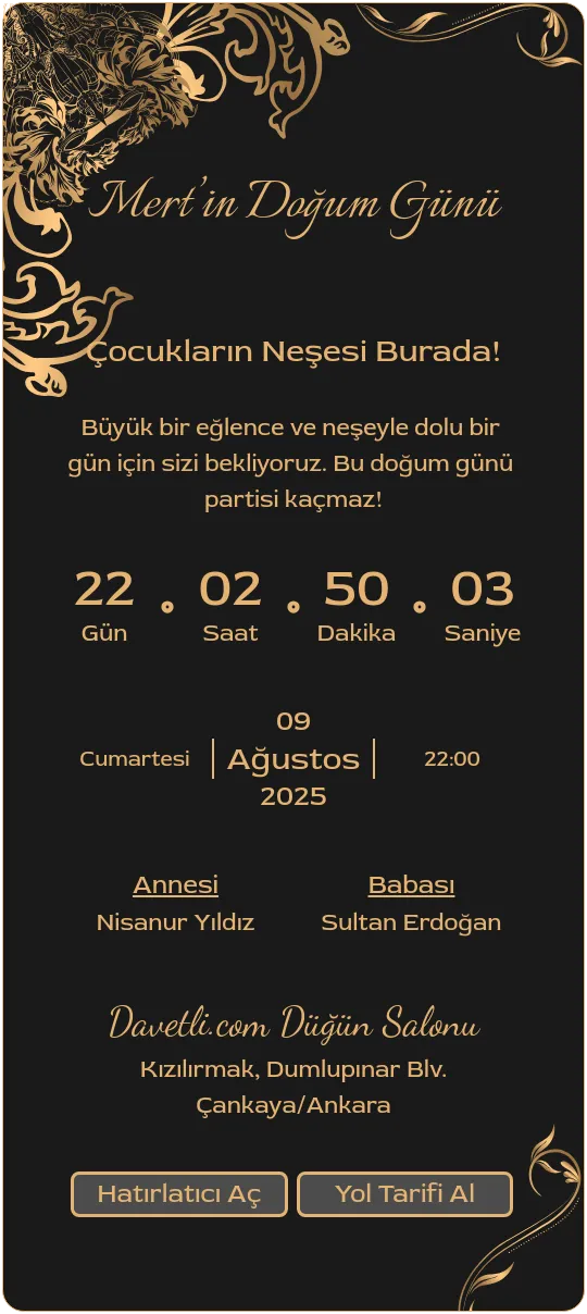 pjnt Davetiye Tasarımı