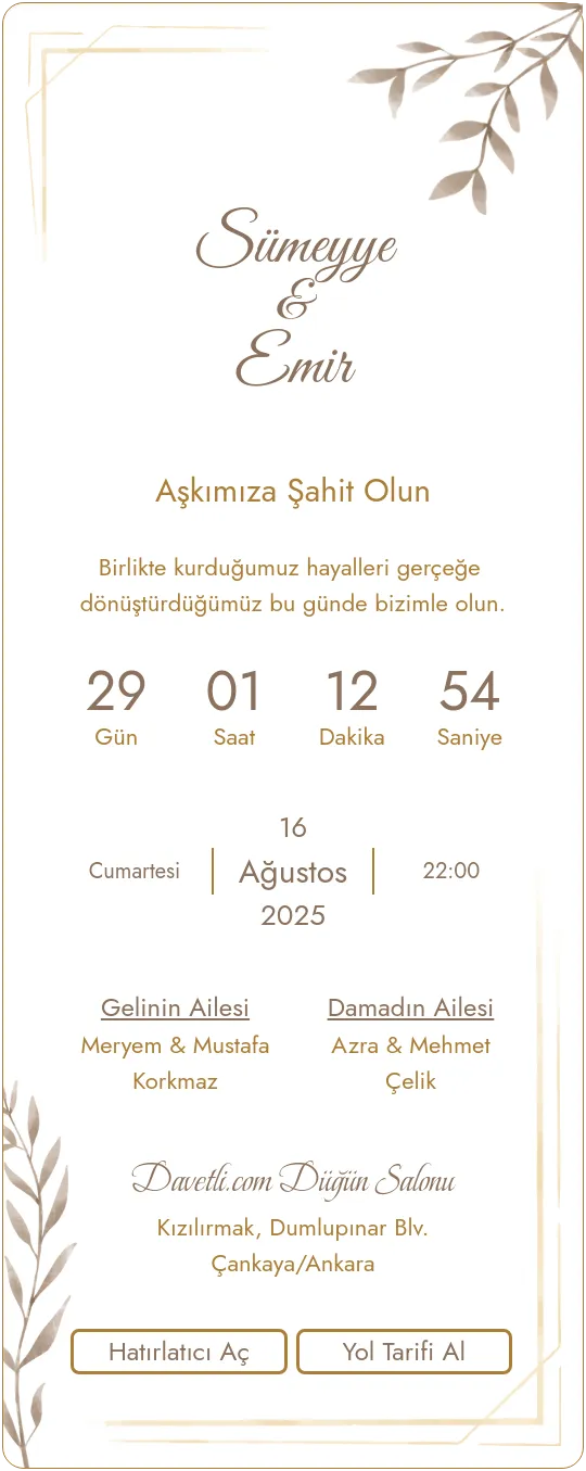 jsjh Davetiye Tasarımı
