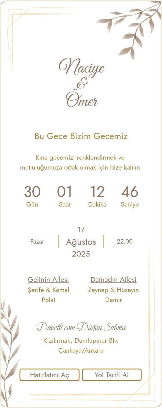 jsjh Davetiye Tasarımı